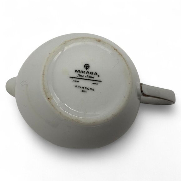 Mikasa Fine China Primrose 8194 Creamer Pitcher With Gold Trim - Picture 3 of 6